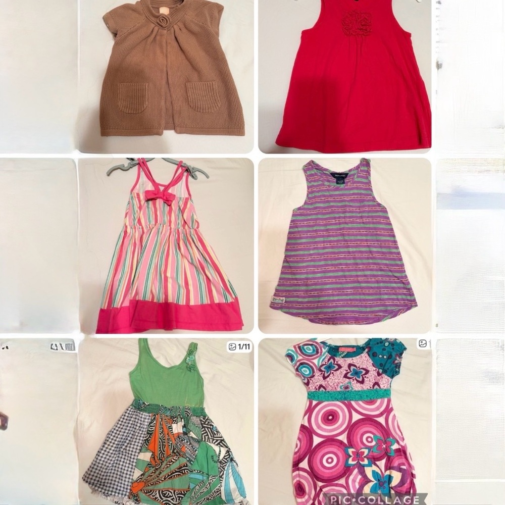 Ralph Lauren Desigual Gap…| Kids Bundle of 3 Dresses and 3 tops Size 6-7